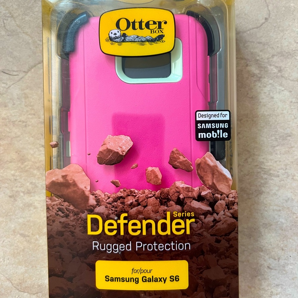Pink OtterBox Defender Phone Case Samsung Galaxy S6
